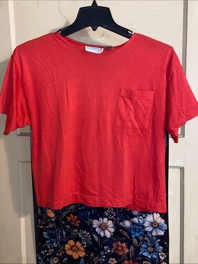 VTG AFFINITY SALMON T-SHIRT Dark Pink Boxy Cropped “Frocket”